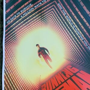 The Running Man Movie Poster - Red and Black